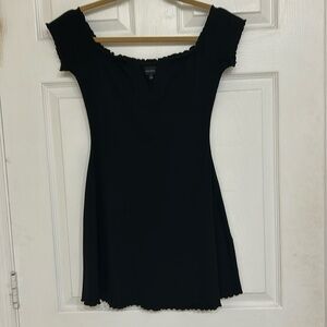 Majorelle black ribbed soft cotton dress s